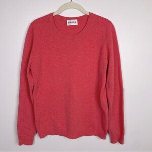 BRORA Scottish Cashmere Pink Long Sleeve Crewneck Sweater Jumper